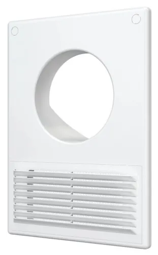 Решетка вентиляционная ЭРА 1825РУ10Ф разъемная с сеткой, из пластика, белая, размер 185х254мм / строительство и ремонт