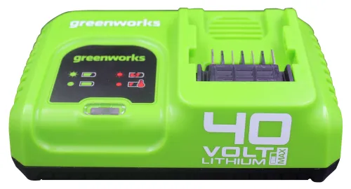 Зарядное устройство Greenworks / Гринворкс G40UC5 для инструмента, быстрое, слайдер, для одного аккумулятора, в пластиковом корпусе, Li-Ion, 5А, 40В / зарядник