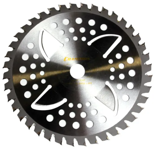 Нож для триммера Champion / Чемпион Wind с зубцами из твердого сплава, для жесткой травы, серебристый, 40/255/25.4 / садовая техника