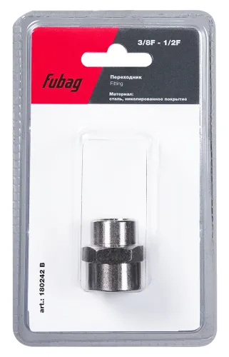 Переходник Fubag сталь внутренняя резьба 3/8" 1/2" арт. 180242 B