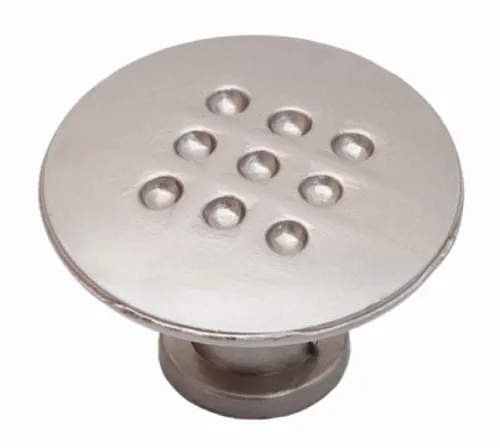 Ручка мебельная Скобяной кнопка модель 48, для шкафов, круглая из стали, хром, 1шт. в упаковке / фурнитура для мебели