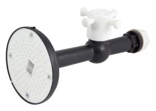 Лейка для душа с краном, пластиковая, круглая, артикул 004161