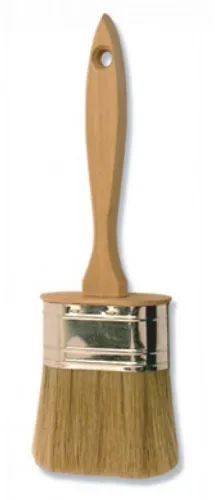 Кисть малярная 888 Евро ракля, с натуральной светлой щетиной и деревянной ручкой, овальная, 45х25мм / малярные и отделочные инструменты