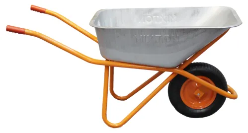 Садово-строительная тачка Mixton / Микстон усиленная, на пневмоколесе, с кузовом из оцинкованной стали, нагрузка 300кг, 110л / все для сада