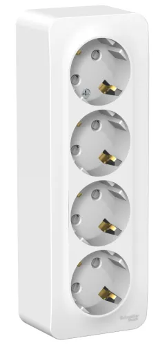 Розетка Systeme Electric Blanca BLNRA011411 ОУ, 4-местная, белый