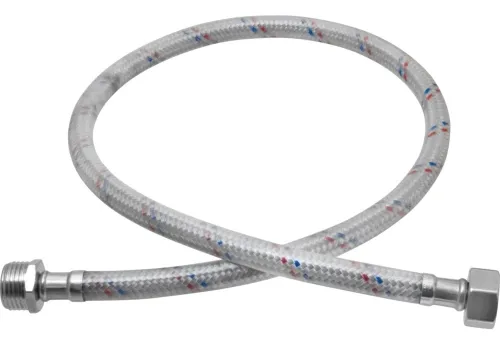 Гибкая подводка для воды MIXTON / Микстон для смесителей, внутренняя-наружная резьба, из нержавеющей стали и нейлона, диаметр 1/2дюйма, 0.6м, 1шт. / водоснабжение