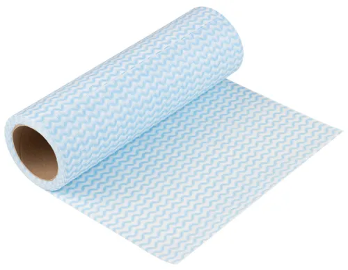 Салфетки для уборки Рыжий кот, цвет синяя волна, рулон 30 шт.