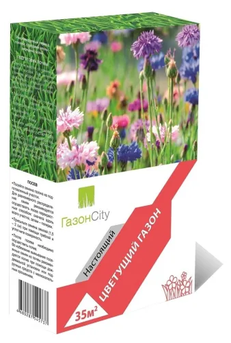 Семена травы газонной ГазонCity Настоящий Цветущий газон, для создания мавританского газона, 1кг / дом и сад