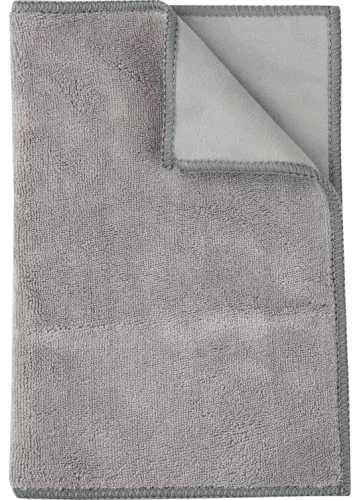 Салфетка для уборки Leonord / Леонорд двухсторонняя, из микрофибры, серая, 23х30см / хозяйственные товары