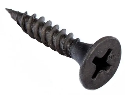 Саморез Стройбат для гипсокартона по металлу с потайной головкой из стали черный 3.5х19мм, PH2, 40шт. в упаковке / крепеж