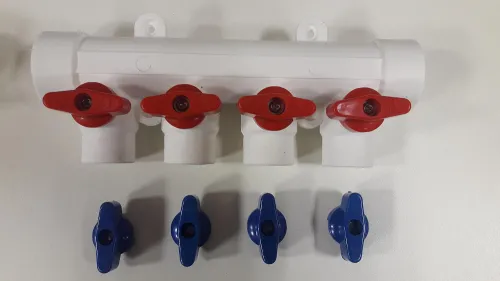 Коллектор Lammin с шаровыми кранами, полипропилен, вход 32мм, 25бар