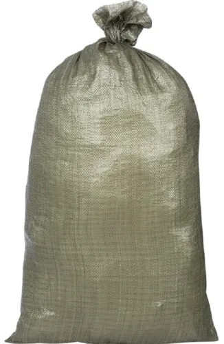 Мешки для строительного мусора, из полипропилена, зеленые, нагрузка до 50кг, 95х55см, в упаковке 10шт. / хозяйственные товары