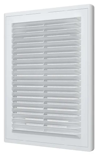 Решетка вентиляционная ЭРА 1825Р, пластик, белая, 250x180мм