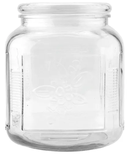 Банка для сыпучих продуктов Mallony / Маллони ARIA с крышкой, стеклянная, прозрачная, объемом 2000мл / товары для дома