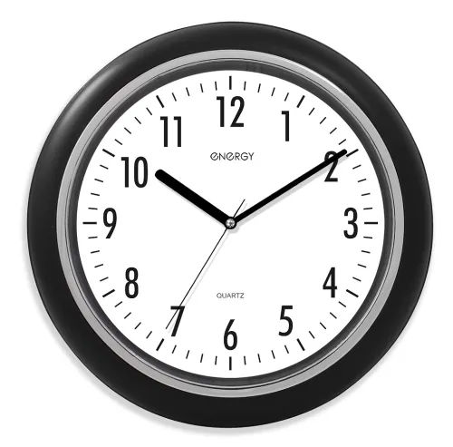 Часы настенные Energy EC-07 кварцевые, пластик, черные