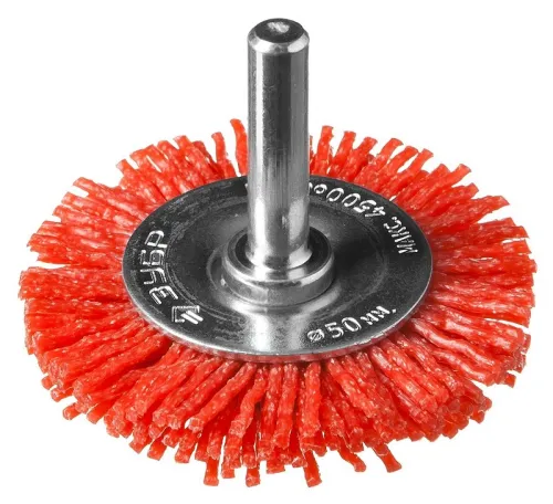 Щетка крацовка Зубр ПРОФЕССИОНАЛ 50мм для дрели, нейлоновая