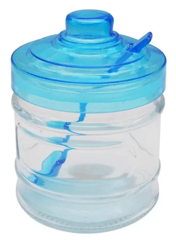 Банка для продуктов Mallony / Маллони DOLCE универсальная, с ложкой и крышкой, стеклянная, прозрачная, 0.3л / кухонные принадлежности