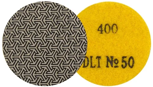 Диск алмазный DLT / ДЛТ №50 шлифовальный гибкий по керамике, сухой и влажный рез, диаметр 50мм, зернистость 400 / расходные материалы и оснастка