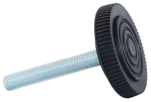 Опора мебельная MIXTON круглая резьбовая, металл/пластик, М10х25мм, 2шт.