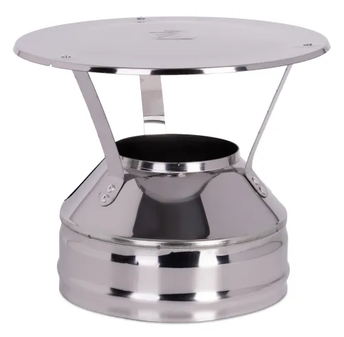 Оголовок для дымохода Сталь Мастер на сэндвич трубу, из нержавеющей стали, серебристый, диаметр 200/280мм, толщина стенок 1мм / строительство и ремонт