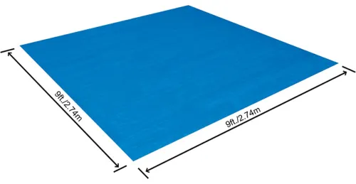 Подложка под бассейн Bestway / Бествей для каркасных и надувных моделей, из ПВХ, синяя, 274×274см / подстилка
