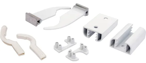 Кронштейн для радиатора Stout / Стоут настенный регулируемый, плоский, с дюбелем, универсальный, из металла, белый, 60х135х40мм, в упаковке 2шт. / отопление