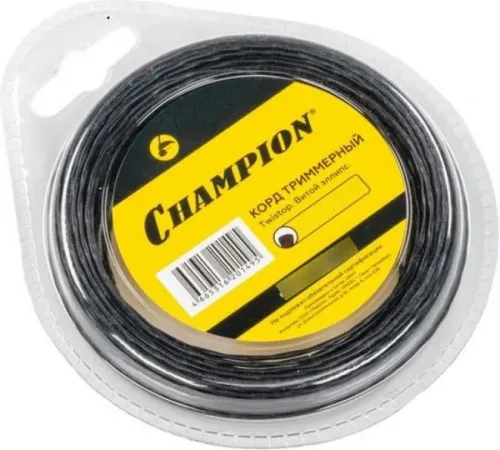 Леска для триммера Champion Ellipse Twist, диаметр 1.6мм, 15м