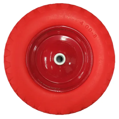 Колесо промышленное MIXTON / Микстон WB6418A литое, с подшипником для тачки, из полиуретана, диаметр 400мм / фурнитура