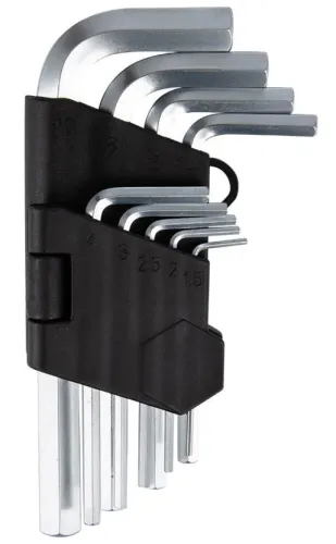 Набор ключей PARK / Парк г-образных шестигранных, из хромованадиевой стали, размер 1.5-10мм, 9шт. / инструменты