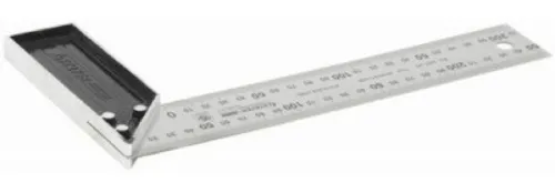 Угольник строительный Stayer / Стайер ПРОФИ с двусторонней шкалой, из нержавеющей стали, серый, размер 350мм / инструменты
