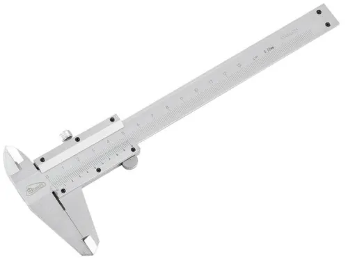 Штангенциркуль РемоКолор ШЦ-125 нониусный с глубиномером, из пластика, серый, до 125мм / инструменты