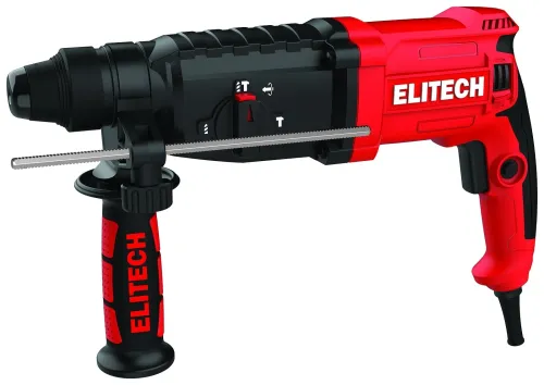 Перфоратор Elitech / Элитек П 0928РЭМ в пластиковом кейсе щеточный, красно-черный, SDS+, 3 режима работы, 3Дж, 900Вт / инструменты