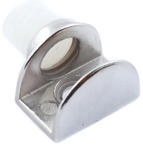 Держатель для полки Element / Элемент стеклодержатель П-образный, из металла и пластика, серый, 2шт. в упаковке / фурнитура для мебели, полкодержатель