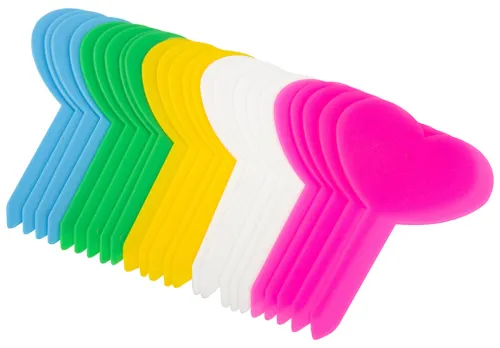 Таблички садовые Park / Парк Сердечки для растений и деревьев, из ПВХ, разноцветные, 4.5х8см, в упаковке 25шт. / дом и сад