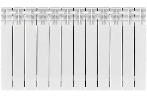 Секционный радиатор Stout / Стаут Titan 500 биметаллический, белый, 960х100х570мм, 12 секций, 30атм, теплоотдача 2376Вт / отопление