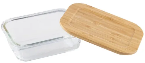 Контейнер пищевой Leonord Bambu стекло 600мл 106022