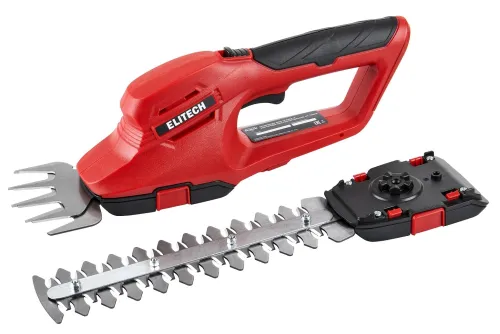 Кусторез аккумуляторный ELITECH ДМ НТ 728АК, красный, 2Ач, 7.2В