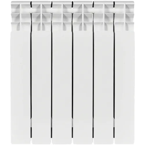 Секционный радиатор Stout / Стаут Titan 500 биметаллический, белый, 480х100х570мм, 6 секций, 30атм, теплоотдача 1188Вт / отопление