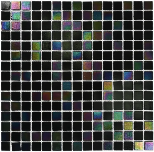 Плитка декоративная Bonaparte / Бонапарт Filo мозаика, для внутренних работ, стеклянная, цвет черный, 327х327мм / облицовочные материалы