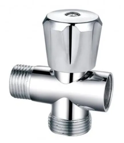 Вентиль СТМ трехпроводной, латунь, хром, 1/2"х3/4"
