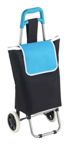 Сумка тележка Рыжий кот Бриз на колесах, из полиэстера, металлический каркас, черная, 20кг / хозяйственные товары