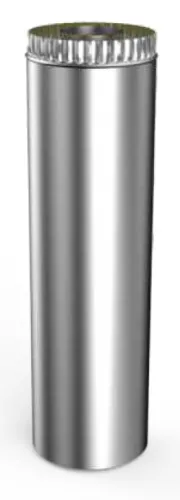 Труба дымоходная Сталь Мастер сэндвич из нержавеющей стали, цвет серый, 150х500мм / строительство и ремонт