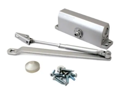 Доводчик дверной NOTEDO / Нотедо DC-120-1 гидравлический, верхний, серебро, макс ширина двери 900мм, до 120кг, расстояние между креплениями 165мм / фурнитура