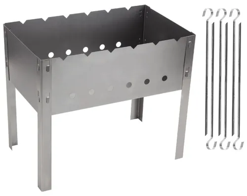 Мангал Ecos разборный стальной с шампурами 400х240х350мм