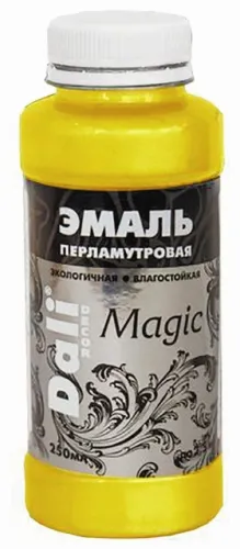 Эмаль Dali / Дали Decor Magic декоративная, перламутровая, акриловая, цвет золото, 0.25л / лакокрасочные материалы