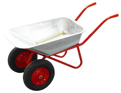 Садово-строительная тачка Mixton / Микстон на пневмоколесах, с кузовом из оцинкованной стали, нагрузка 300кг, 90л / все для сада