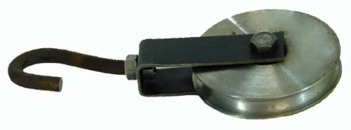 Блок монтажный SD, с крюком, металл, серый, диам 80мм, 0.4т