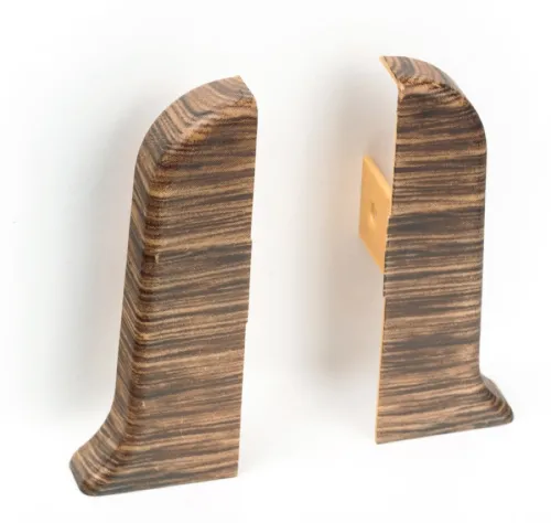 Заглушки для плинтуса MIXTON / Микстон 170 левая и правая, ПВХ, цвет дуб венеция, 56х15мм, 2шт. / строительство и ремонт