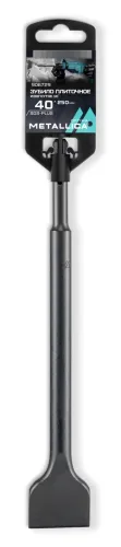 Зубило для перфоратора METALLICA Optima / Металлика Оптима плиточное изогнутое, из инструментальной стали, хвостовик SDS+, 40х250мм / инструменты