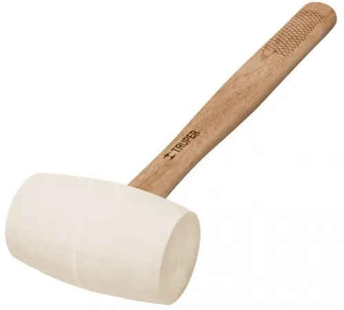 Киянка TRUPER / Трупер с деревянной рукояткой, каучуковая, белая, 34см / инструменты